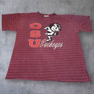 Vtg OSU Buckeyes Striped Shirt